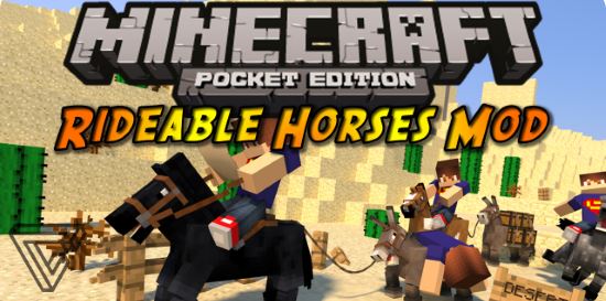 Мод на лошадей для Minecraft PE 0.10.5/0.10.4/0.10.0