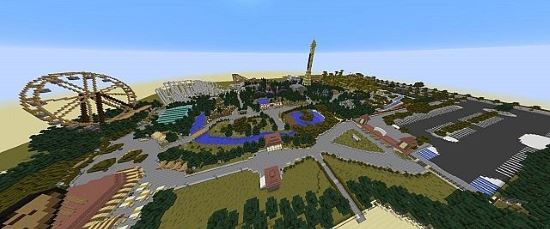 Парк аттракционов Карта для Minecraft 1.8.3/1.8.2/1.8.1/1.7.10/1.7.2