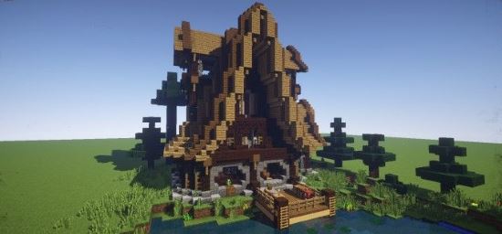 A kind of Medieval Fantasy House in the Woods - Карта для Minecraft 1.8.3/1.8.2/1.8.1/1.7.10/1.7.2/1.6.4