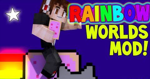 The Rainbow World Nyan Cat мод для Майнкрафт 1.7.10