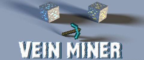 Vein Miner Mod для Minecraft 1.8/1.7.10/1.7.2/1.6.4/1.5.2