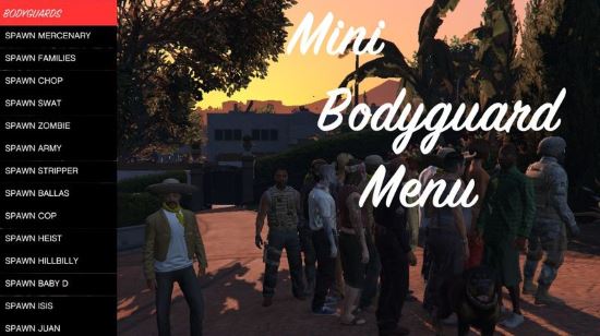 Mini Bodyguard Menu / Меню телохранителей для GTA 5