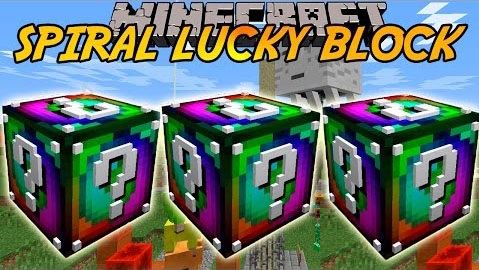 Мод Lucky Block Spiral для Minecraft 1.8