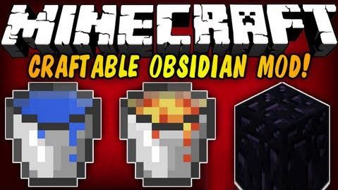 Мод Craftable Obsidian для Майнкрафт 1.8