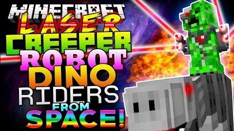 Мод Laser Creeper Robot Dino Riders для Minecraft 1.7.10