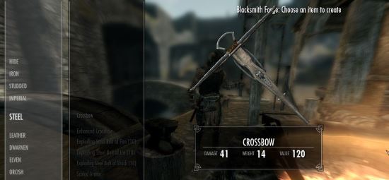 Craftable Crossbows and Bolts for all - оружие для Skyrim