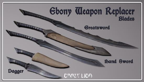 Ebony Weapon Replacer - Blades & Axes v 1.2.3 для TES V: Skyrim