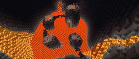 Вулканический паркур Карта для Minecraft PE 0.11.1/0.11.0/0.10.5