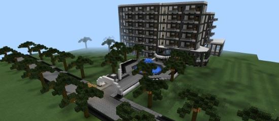 Современный Отель Карта для Minecraft PE 0.11.1/0.11.0/0.10.5