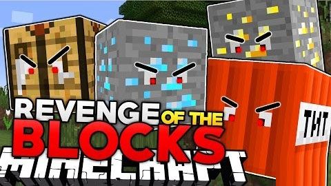 Мод Revenge of the Blocks - Живые блоки для Майнкрафт 1.7.10