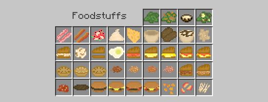 Мод Bird’s Foods - 77 видов еды для Майнкрафт 1.8