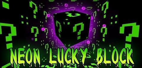 Мод Lucky Block Dark Neon для Майнкрафт 1.7.10