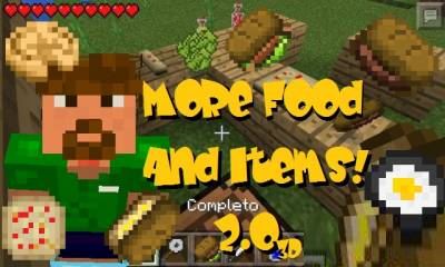Новая еда и предметы мод для Minecraft PE 0.11.1/0.11.0/0.10.5