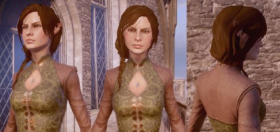 Loose Side Braid for Female Elf and Human v 1.0 для Dragon Age: Inquisition