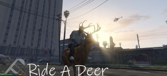 Ride A Deer кататься на оленях v 0.2B для GTA 5