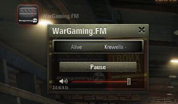 Радио Wargaming FM в ангаре с графическим интерфейсом для World of Tanks 0.9.12