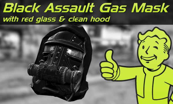 Чёрный штурмовой противогаз / Black Assault Gas Mask v 0.1 для Fallout 4