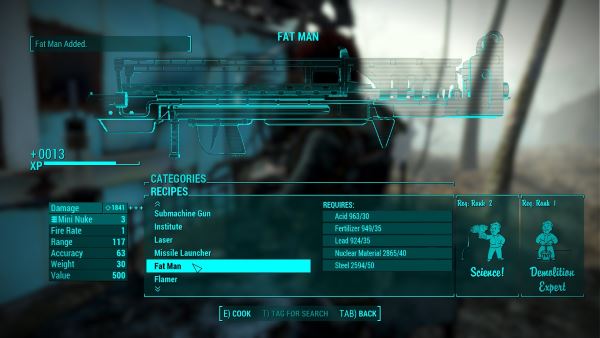 Craftable Guns and Weapons / Создаваемое оружие v 1.1 для Fallout 4