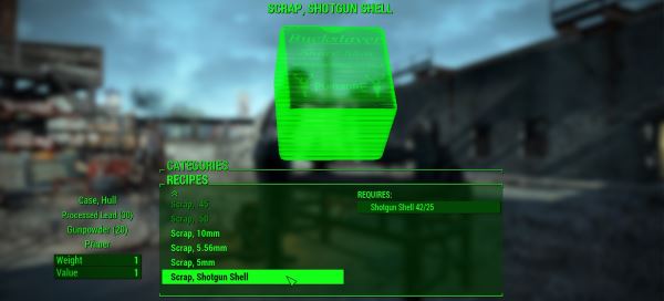 Craftable Ammunition / Создаваемая аммуниция v 1.11 для Fallout 4