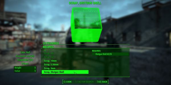 Craftable Ammunition / Создаваемая аммуниция v 1.12 для Fallout 4