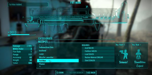 Craftable Guns and Weapons / Создаваемое оружие v 1.9 для Fallout 4