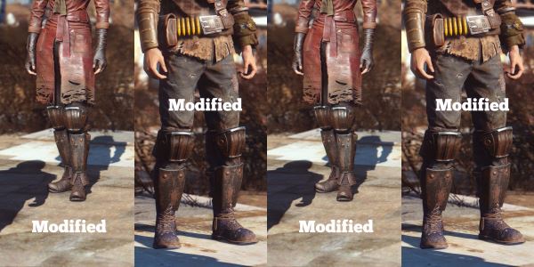 Изменение боевой брони для ног для Fallout 4