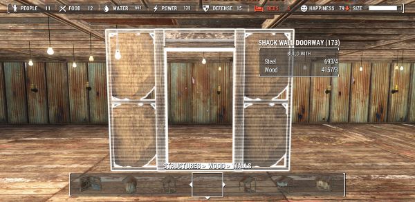 Interior Shack Doorway Wall v 1.2 для Fallout 4
