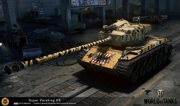 Супер Першинг в камуфляже Паттона Потрошителя для World of Tanks 0.9.14