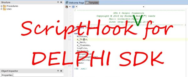 ScriptHookV for Delphi SDK v 0.1 для GTA 5