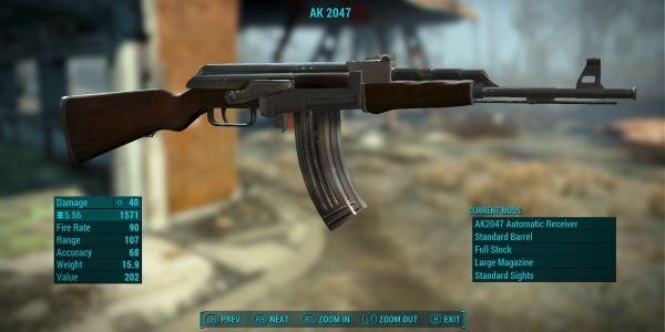 The AK-2047 Standalone Assault Rifle / Штурмовой карабин AK-2047 для Fallout 4