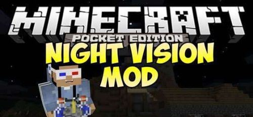 Ночное видение мод для Minecraft PE 0.13.0/0.13.1