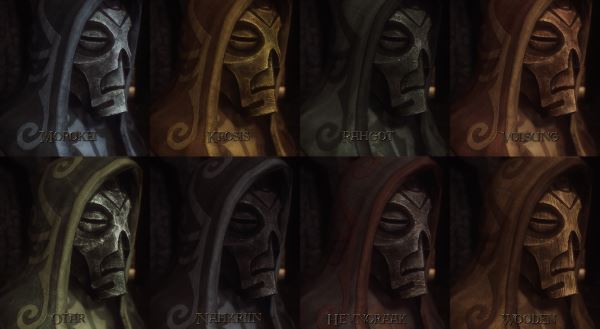Dragon Masks Retextured / Ретекстур масок драконьих жрецов для TES V: Skyrim