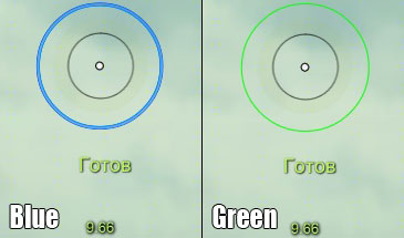 Мод прицела CircleCross Light (Blue/Green) для World of Tanks 0.9.14