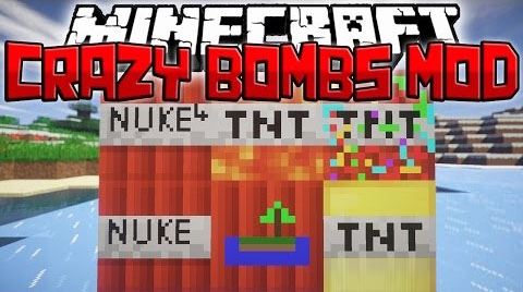 Crazy Bombs для Minecraft 1.8