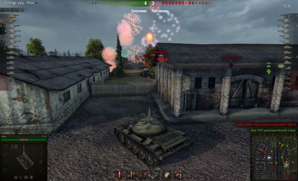 Мод фейерверков при уничтожении танков для World of Tanks 0.9.16