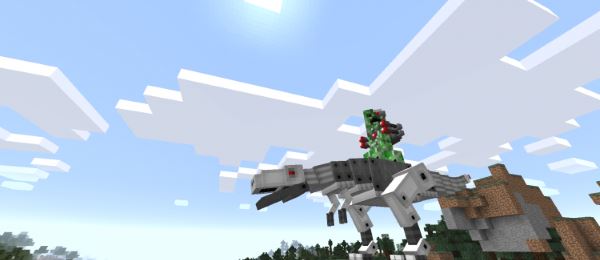 Laser Creeper Robot Dino Riders для Minecraft 1.7.10