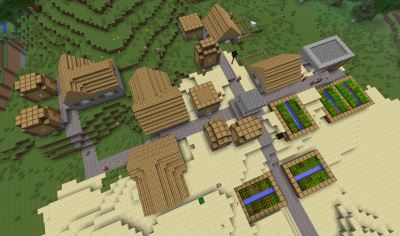 Деревня с каньоном для Minecraft 1.9.4