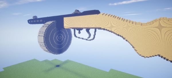 Pistol - submachine gun Shpagin для Minecraft 1.8