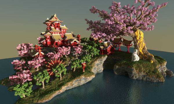 April-cherry tree - Sakura Island для Minecraft 1.9.4