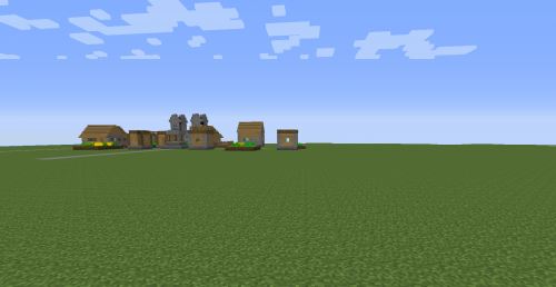 Деревня в плоском мире для Minecraft 1.9.4