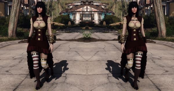 Ashara FO4 Steampunk Lady v 1.1 для Fallout 4