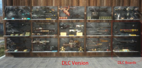 Стенды с оружием - Filled Weapon Displays для Fallout 4