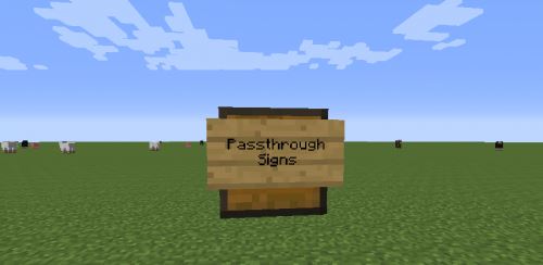 Passthrough Signs для Майнкрафт 1.10.2