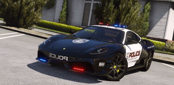 Ferrari F430 Scuderia | Hot Pursuit Police [Add-On / Replace | Tuning | Template] для GTA 5