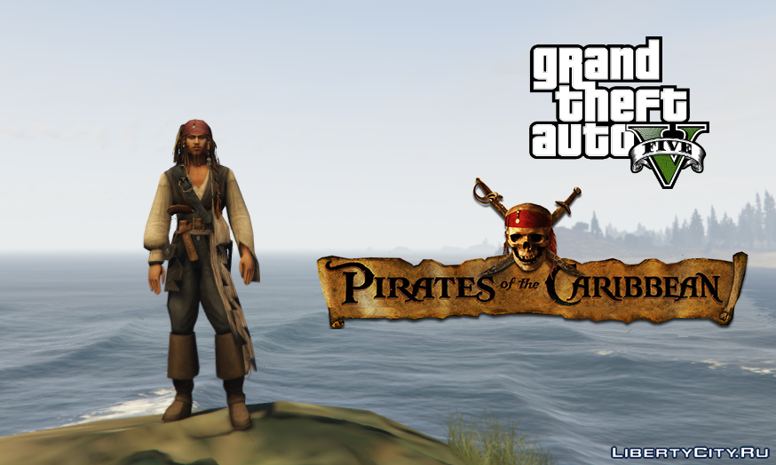 Captain Jack Sparrow [Add-On Ped] для GTA 5