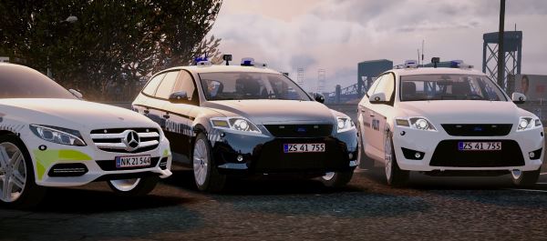 Danish Police Pack (Mondeo / Mercedes) [ELS] для GTA 5