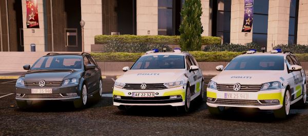 Volkswagen Passat Danish Police Pack [ELS] для GTA 5