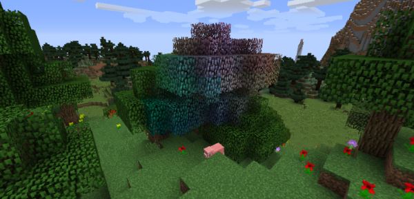 Rainbow Oak Trees для Майнкрафт 1.11.2