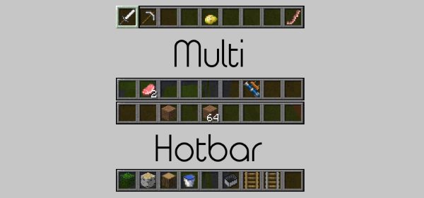 Multi-Hotbar для Майнкрафт 1.12