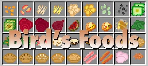 Bird’s Foods для Майнкрафт 1.12.2
